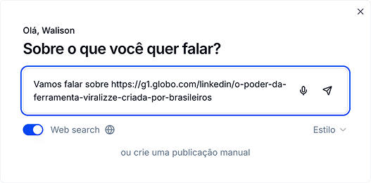 Modal: Sobre o que você quer falar?